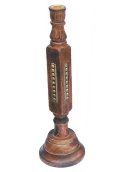 Wooden Candle and Incense Stand